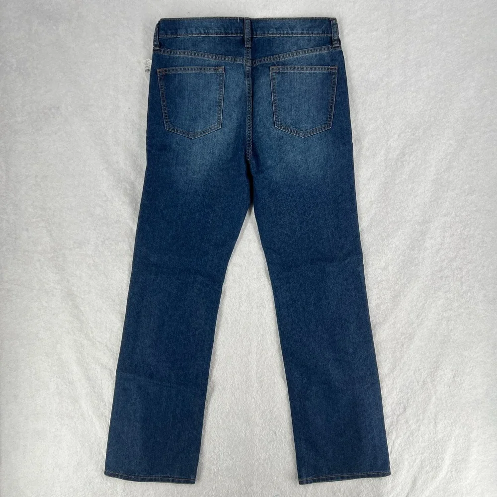 Old Navy Wow Straight Non Stretch Jeans Boys 16 Plus Blue Dark Wash Denim Cotton